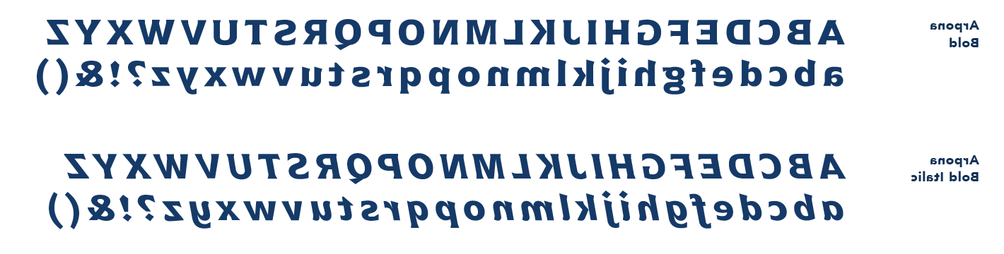 Arpona Typeface bold and semi bold