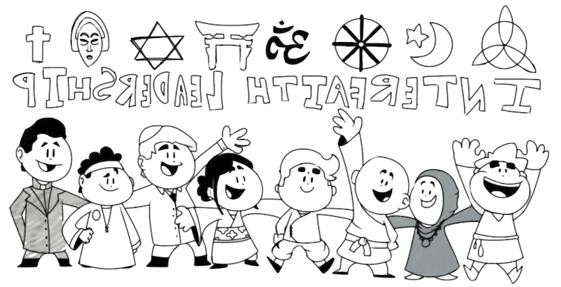 Cartoon drawn image of people representing multiple races/ethnicities